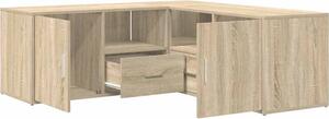 VidaXL Scaffale angolare rovere Sonoma 200x40x45 cm Materiale a base di legno