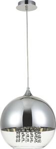 Lampada a sospensione Maytoni Fermi, vetro cristallo, E27, a 1 luce, 60 W, dimmerabile, nichel