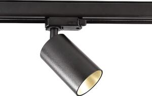 Faretto a binario trifase CAN, 220-240V AC/50-60Hz, GU10 LED max. 7,5W, orientabile e girevole, nero