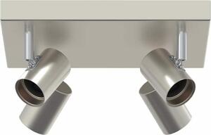 VidaXL Faretto da soffitto con faretti nichel 26,5 x 26 x 11,5 cm metallo