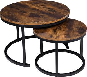 Set di due tavoli a soppalco Galen Rustic