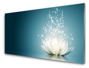Quadro di vetro Pianta di fiori di loto 100x50 cm