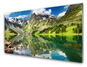 Rivestimento parete cucina Paesaggio del lago di montagna 100x50 cm