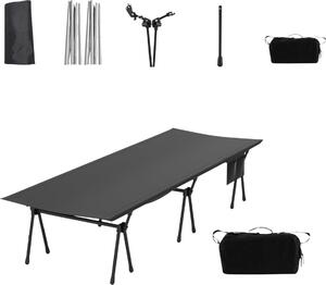 Lettino da campeggio regolabile con contenitore, 193x70 cm, capacità 150 kg