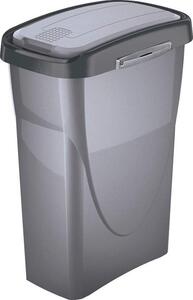 Cestino per rifiuti da cucina in plastica, modello L, grigio acciaio, semplice e pratico
