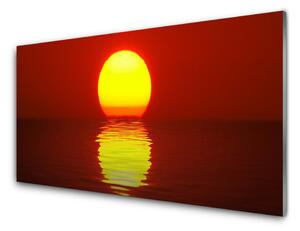 Quadro vetro Paesaggio al tramonto 100x50 cm