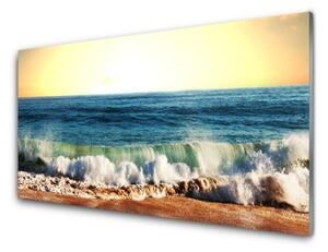 Quadro su vetro Paesaggio di Ocean Beach 100x50 cm