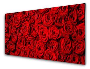 Quadro in vetro Rose per il muro 100x50 cm