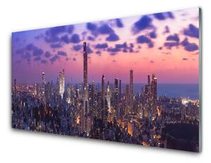Pannello cucina paraschizzi Città dei grattacieli 100x50 cm