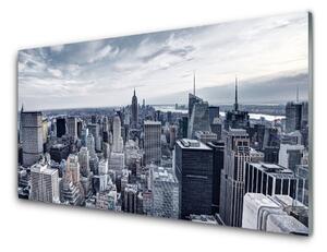 Pannello cucina paraschizzi Case di città 100x50 cm