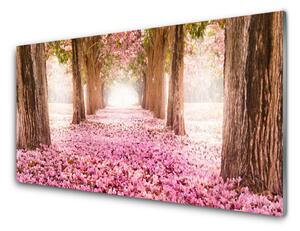 Pannello retrocucina Albero Rose Fiori Natura 100x50 cm