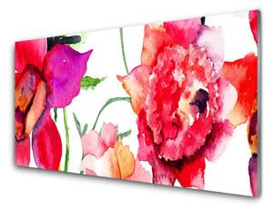 Pannello paraschizzi cucina Fiori Arte 100x50 cm