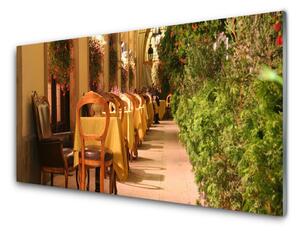 Pannello paraschizzi cucina Ristorante di architettura 100x50 cm