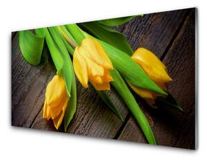 Pannello cucina paraschizzi Fiori di tulipani 100x50 cm
