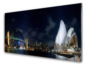 Quadro vetro Architettura del ponte di Sydney 100x50 cm