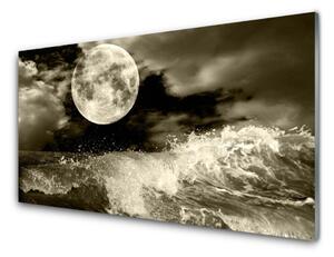 Pannello paraschizzi cucina Paesaggio notturno della luna 100x50 cm