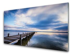 Pannello rivestimento parete cucina Architettura del ponte sul mare 100x50 cm