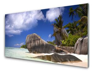 Quadro di vetro Rocks Beach Landscape 100x50 cm