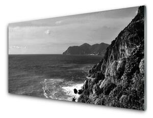 Quadro su vetro Mare Montagne Paesaggio 100x50 cm 2 appendini