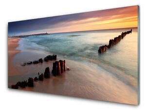 Pannello cucina paraschizzi Paesaggio della spiaggia dell'oceano 100x50 cm