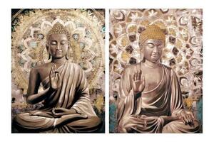 Quadro DKD Home Decor Buddha 80 x 4 x 120 cm Orientale (2 Unità)