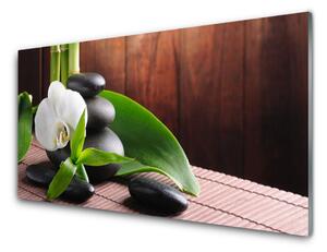 Pannello paraschizzi cucina Centro termale di fiori di orchidea 100x50 cm