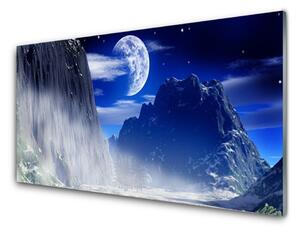 Rivestimento parete cucina Montagne Notte Luna Paesaggio 100x50 cm
