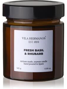 Vila Hermanos Apothecary Fresh Basil & Rhubarb candela profumata 140 g