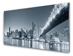 Quadro su vetro Architettura del ponte della città 100x50 cm