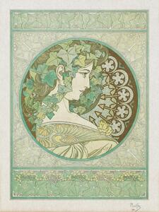 Riproduzione Green Garden Ivy Vintage Art Nouveau - Alfons Mucha, (30 x 40 cm)