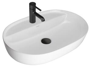 Lavabo da appoggio ovale sottile OLTENS Hamnes, 62 x 42 cm, con foro per rubinetto