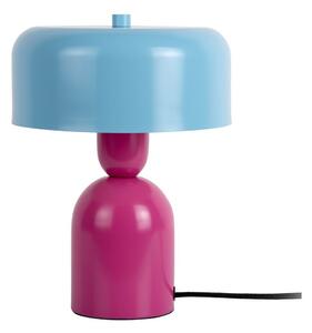 Lampada da tavolo blu/rosa in metallo (altezza totale 24 cm) Double Funky – Leitmotiv