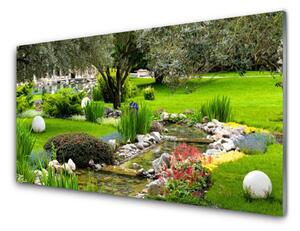 Pannello cucina paraschizzi Giardino Natura Albero Fiori 100x50 cm