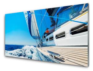 Quadro in vetro Barca Mare Paesaggio 100x50 cm