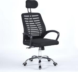 Icon Space Sedia Ergonomica con Ruote Braccioli e Poggiatesta in Tessuto Mesh colore Nero - Colin