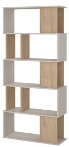 Libreria color crema con effetto rovere 80x173,5x29,5 cm Maze – Tvilum
