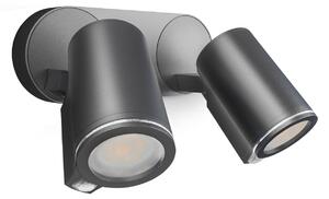 Lampade da esterno STEINEL, Spot Duo S, Nero, Metallo, Moderno