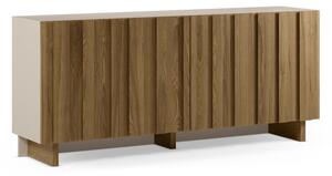 Credenza color crema/di colore naturale in pino massiccio 180x78x43 cm Marlo – Marckeric