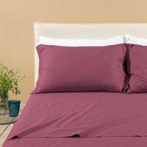 Completo Lenzuola SINGOLO Percalle Tinta Unita ORCHIDEA Percalle Caleffi