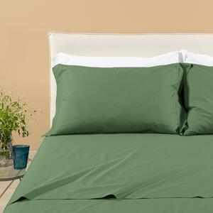 Completo Lenzuola SINGOLO Percalle Tinta Unita ABETE Percalle Caleffi