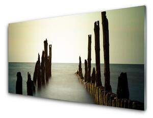 Quadro su vetro acrilico Mare, sole, paesaggio 100x50 cm 2 appendini