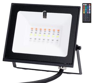 Faro proiettore Led Seven 10W Nero da esterno IP65 RGB luce regolabile e dimmerabile con telecomando Aigostar