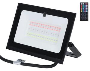 Faro proiettore Led Seven 50W Nero da esterno IP65 RGB luce regolabile e dimmerabile con telecomando Aigostar