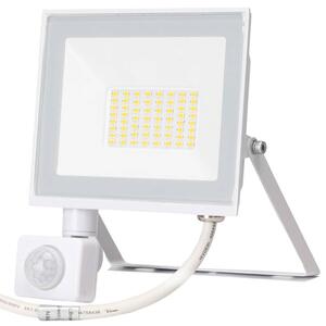 Faro proiettore Led Slim 30W Bianco da esterno IP65 Bianco neutro 4000K con sensore crepuscolare e di movimento Aigostar