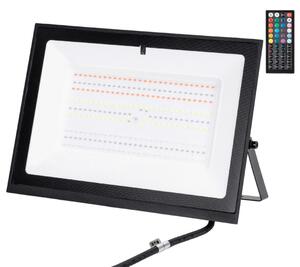 Faro proiettore Led Seven 100W Nero da esterno IP65 RGB luce regolabile e dimmerabile con telecomando Aigostar