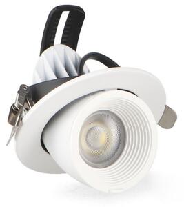 Faretto Led da incasso Track 10W Rotondo Orientabile Cornice bianca Apertura 36 gradi CCT temperatura colore regolabile iSG Lighting