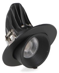 Faretto Led da incasso Track 15W Rotondo Orientabile Cornice nera Apertura 36 gradi CCT temperatura colore regolabile iSG Lighting
