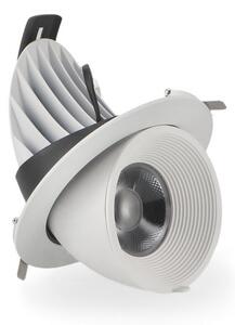Faretto Led da incasso Track 30W Rotondo Orientabile Cornice bianca Apertura 36 gradi CCT temperatura colore regolabile iSG Lighting
