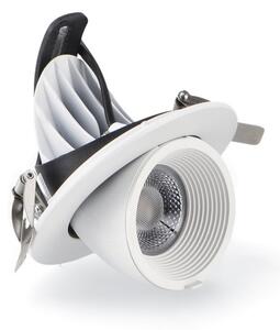 Faretto Led da incasso Track 15W Rotondo Orientabile Cornice bianca Apertura 36 gradi CCT temperatura colore regolabile iSG Lighting