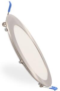 Faretto Led da incasso Nickel 12W Rotondo Cornice argento Apertura 120 gradi CCT temperatura colore regolabile M LEDME